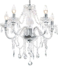 Prism Crystal Chandelier — 5-Light Beaded Pendant Light