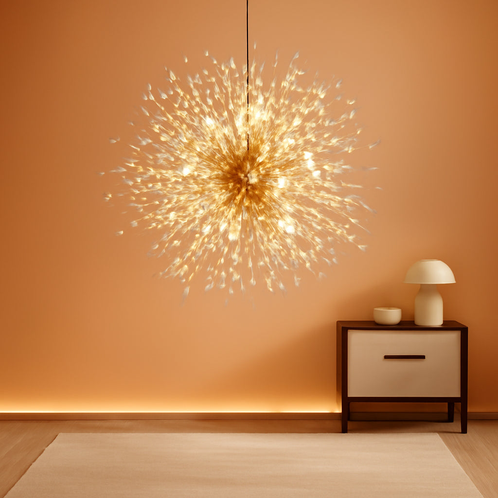 Gold Nine Light Crystal Chandelier Lighting