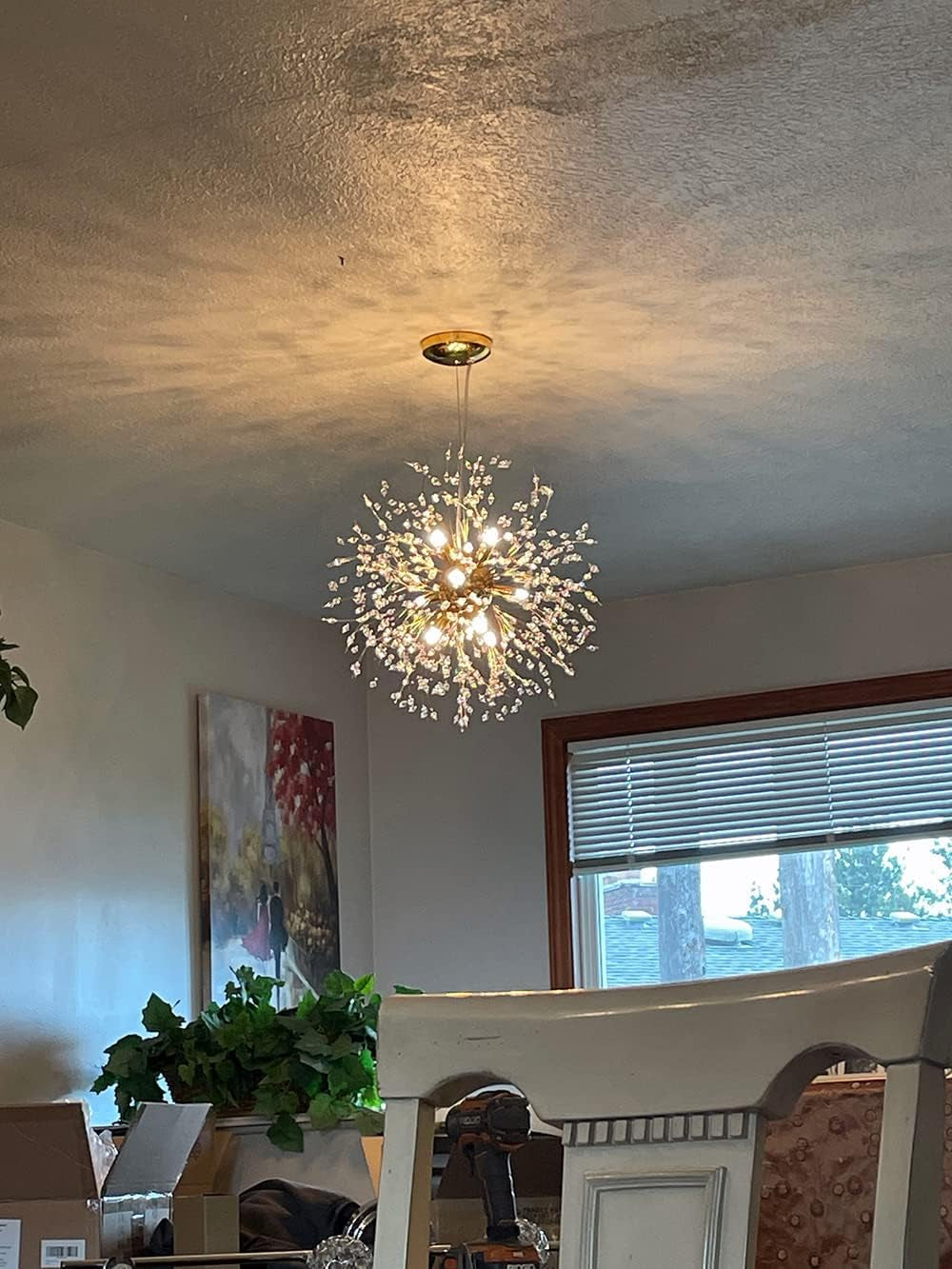 Gold Nine Light Crystal Chandelier Lighting
