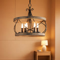 15.7 Inches Farmhouse Chandelier Five Light Dining-0