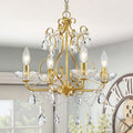 Gold Finish Crystal Pendant Chandelier Lighting