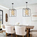 Metallic Blackened Gold Crystal Chandelier Four Light-4