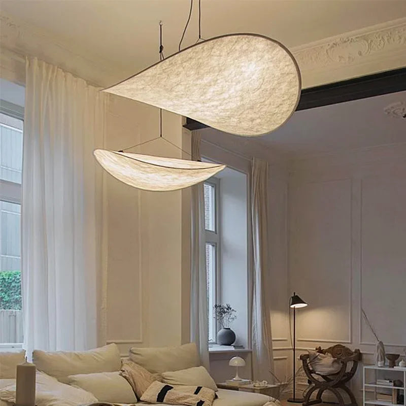 Silk Fabric Tense LED Ceiling Chandelier