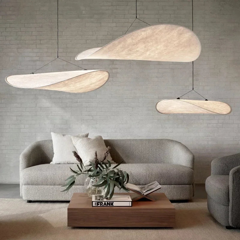Silk Fabric Tense LED Ceiling Chandelier