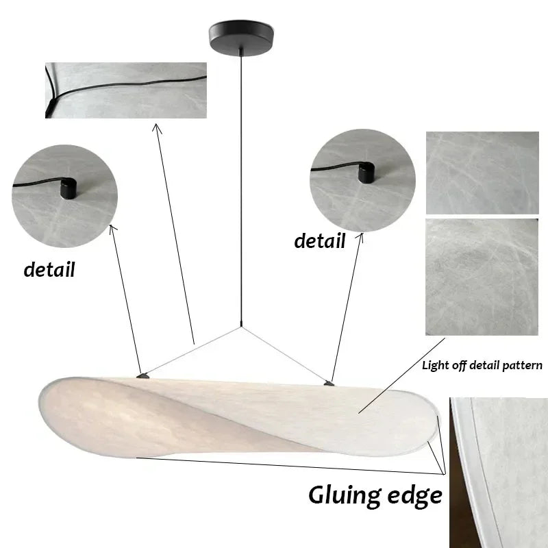 Silk Fabric Tense LED Ceiling Chandelier