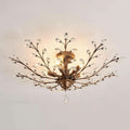 Bronze Five Light Vintage Crystal Chandelier Dimmable-0